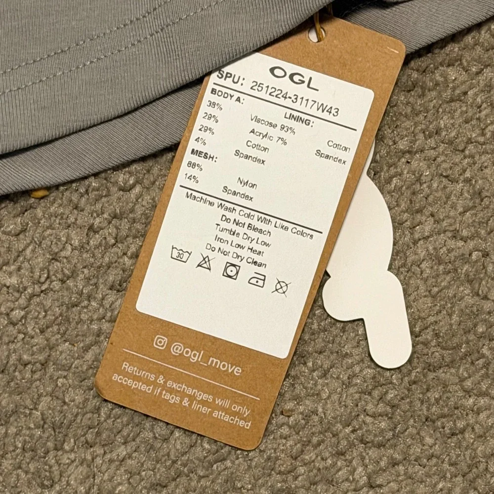 OGL Stretch Cotton V-Neck Elbow Sleeve Midi Bra Dress Pockets Women L Gray NEW - Picture 6 of 6